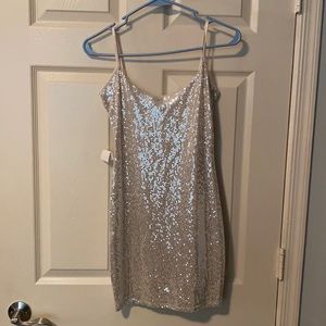 White sparkling party dress